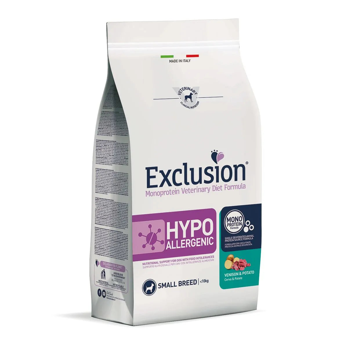 Exclusion Hypoallergenic Small Cervo e Patate 2Kg Exclusion Hypoallergenic Small Cervo e Patate 2Kg